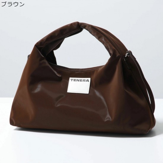 Red Glossy Hobo Shoulder Bag with Wide Top Handle