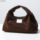 Red Glossy Hobo Shoulder Bag with Wide Top Handle