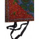 Printed Fabric Tote Bag with Zipper Closure and Shoulder Straps