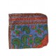 Printed Fabric Tote Bag with Zipper Closure and Shoulder Straps