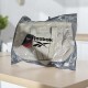 Quilted Tote Bag, Light Gray, Lightweight with Shoulder Straps