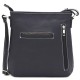 Black Skull Crossbody Shoulder Bag with Studded Chain Accents and Faux Leather Finish