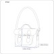Navy Blue Nylon Crossbody Shoulder Bag with Zipper and Front Pocket
