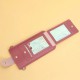 Touchscreen Phone Wallet Crossbody Bag, Red Faux Leather, ID Window, Shoulder Strap