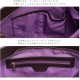 Multicolor Faux Leather Tote Bag with Striped Panels and Shoulder Straps
