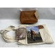 Brown Leather Crossbody Shoulder Bag, Compact Vintage Style
