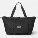 Women's Black Nylon Travel Tote Bag, Zip Closure, Shoulder Strap, Size 14