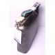 Animal Print Crossbody Bag with Multicolor Striped Shoulder Strap, Metallic Finish, Zipper Closure
