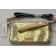 Leopard Print Crossbody Bag with Detachable Striped Strap and Wristlet Strap